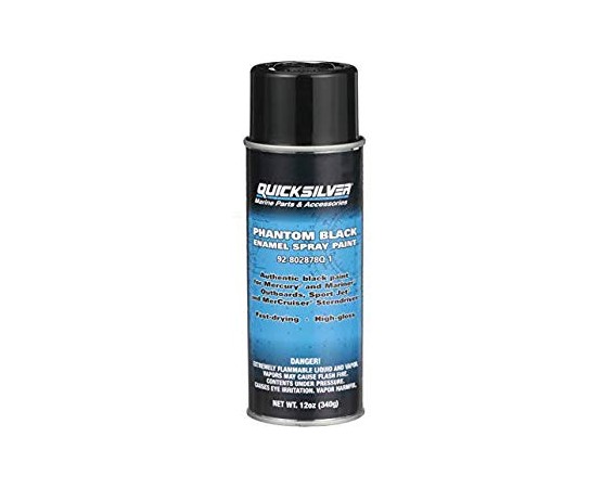 QUICKSILVER ENAMEL SPRAY PAINT PHANTOM BLACK 340G