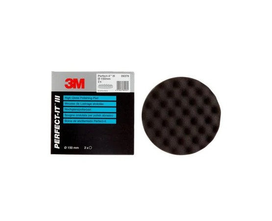 3M Perfect-It HIGH GLOSS POLISHING PAD 09378 Σφουγγάρι Υψηλής Γυαλάδας Μαύρο 150 mm