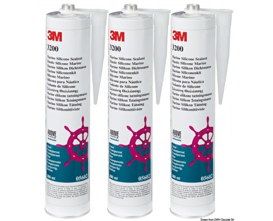 3M Marine 3200 silicone Sealant black Σφραγιστικό σιλικόνης μαύρο 280ml