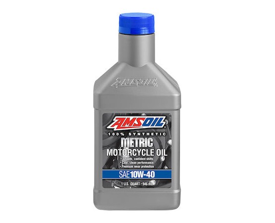 AMSOIL SYNTHETIC METRIC MOTORCYCLE OIL 10W40 946ML