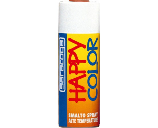 SARATOGA HAPPY COLOR SPRAY ΥΨΗΛΗΣ ΘΕΡΜΟΚΡΑΣΙΑΣ 350οC ΜΑΥΡΟ (NERO) 400ml