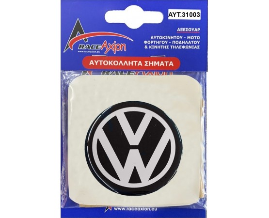 Race Axion Αυτοκόλλητα Σήματα VW 5.5cm για Ζάντες Αυτοκινήτου 4τμχ