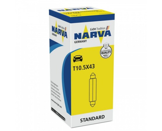 NARVA T10.5X43 STANDARD 12V 10W